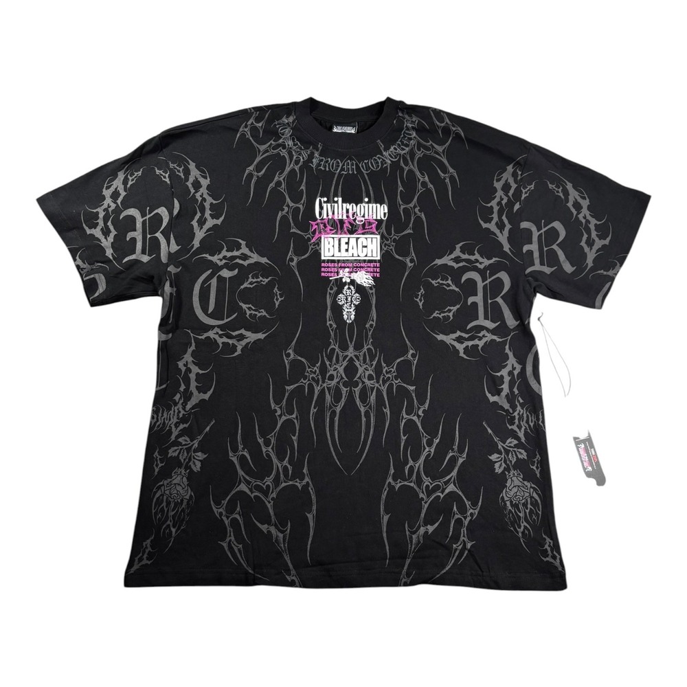 Civil Regime x Bleach Grimmjow Roses From Concrete T-Shirt Black Mens Medium NEW